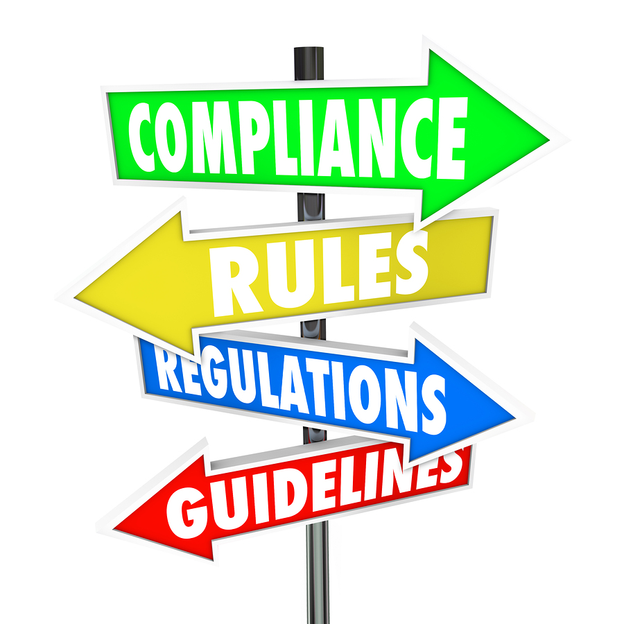 compliance rules guidance street sign