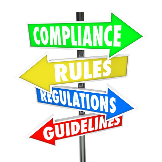 compliance rules guidance street sign